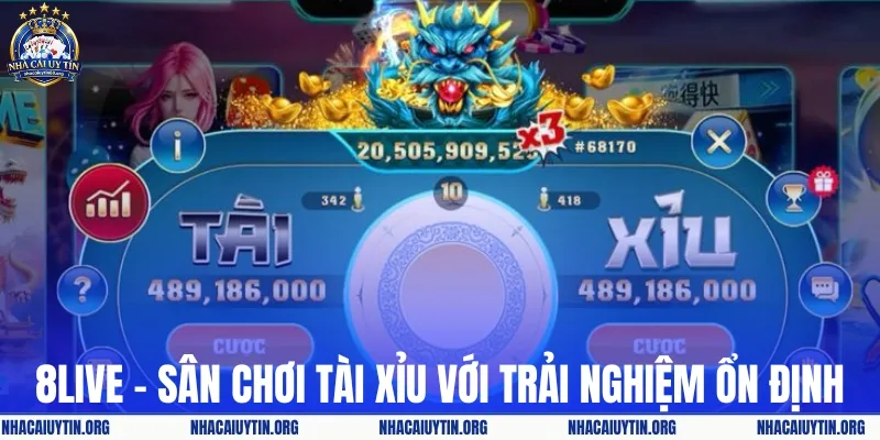 8live - Sân chơi tài xỉu nổi bật với trải nghiệm ổn định